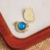 Pingente Casual de Liga de Zinco, Resina, Zircônia e Pérola Inlaid Sol e Lua Pingente DIY Pulseira Colar Acessórios de Joias