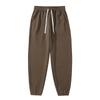 Pantalones Deportivos de Algodón Pesado para Hombre Tendencia Color Puro Tobillo Estrecho con Puño Pantalones de Chándal Grises Cremallera en la Pierna Pantalones Casuales