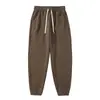 Pantalones de Chándal de Algodón Chino de Peso Pesado 380G, Pantalones Jogger de Corte Holgado para Otoño e Invierno, Pantalones Deportivos Casuales Básicos de Tendencia Europea y Americana