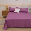 Sábana de Color Sólido Algodón Amigable con la Piel Sábana de Una Pieza Dormitorio Escolar Sábana para Cama Individual Hogar Sábana para Cama Doble Funda de Almohada Juego de Tres Piezas Venta al por Mayor