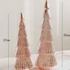 Árbol de Navidad de Cristal de Escritorio Luminoso Adornos Ins Decoración Atmósfera Festiva Fiesta Ventana Regalos de Navidad