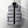 Chaleco para hombre chaqueta acolchada de algodón chaleco de color sólido moderno otoño e invierno cálido cuello alto chaleco chaleco chaleco coreano abrigo para hombre