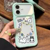 Borde colorido, diseño de ventana grande, adecuado para exhibir fotos, estrellas, cachorros y patrones de dibujos animados; Funda de teléfono estilo coreano para iPhone 17 y 18
