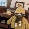 [Bufanda Gratis] ¡Éxito Lindo! Original Abrigo de Algodón con Capucha Espeso de Terciopelo para Niñas Estilo Coreano Abrigo Cortavientos Tesoro Moderno