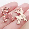 30 Caricatura Lindo Gota de Aceite Muñeco de Nieve Navideño Árbol de Navidad Reno Copo de Nieve Colgante de Aleación Accesorios para Joyería DIY