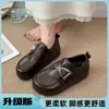 Mocasines Retro para Mujer con Velcro y Aumento Oculto de Altura, Piel Suave Estilo Birkenstock, Zapatos Pequeños de Piel Negros, Nueva Colección Otoño 2026