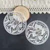 Porta-copos Redondo de Renda Bordada Estilo Luxo Leve, Utensílios de Mesa, Pano de Prato, Decoração de Tecido, Adereços, Transfronteiriço