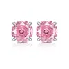 Transmisión en Vivo Más Vendidos Pendientes de Piedras Preciosas de Colores Diamante de Alto Carbono Corte Rosa Milenario Pendientes Octogonales y Pendientes de Moda Transfronteriza Europea y Americana