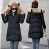 Abrigo de Algodón para Mujer 2026 Nuevo Comercio Exterior Transfronterizo Engrosado de Longitud Media Ajustado Chaqueta de Algodón Estilo Coreano Ropa para Mujer Tallas Grandes