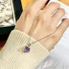 Colar de Prata Esterlina 925 Amor Design de Nicho Feminino Corrente Leve de Luxo para Clavícula Ins Pingente de Pedra Natural