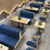 Tienda de Té con Leche para Postres Mesa y Sillas de Ocio Combinación Estilo Crema Panadería de Pasteles Silla de Cuero Cafetería Mesa y Sillas de Negociación