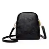 Bolsa Quadrada Pequena para Celular com Relevo para Mulheres de Meia-Idade, Grande Capacidade, Transfronteiriça, Temperamento Versátil, Bolsa de Ombro, Moda Casual, Bolsa Transversal