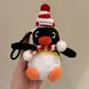 Colgante Auténtico U-Mei Pingu para Bolso Lindo Pingüino Esquí Dibujo Animado Muñeco de Peluche Juguete Pequeño Decoración Colgante Regalo