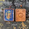Entrega Direta da Montanha Longhu Madeira de Jucá Fulminada Pintada à Mão Murta Tian Shi Selo Tai Chi Quatro Animais Sagrados Pingente Placa de Madeira Escultura em Madeira Ornamento de Pendurar