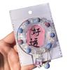 Nuevo estilo de pintura al óleo pulsera de cuentas de esmalte de color libro rojo con joyería de mano de cerámica de imitación punto escénico yiwu pulsera al por mayor