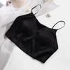 Tangge Almohadilla de Pecho de Cinta Real de Doble Cara Sujetador Sling para Pecho Pequeño Seda de Morera Sin Tirantes Antideslizante Ropa Interior de Belleza Interior para Espalda