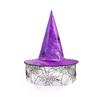 Sombrero de Halloween sombrero de bruja brillante decoración de fiesta sombrero de bruja de telaraña sombrero de bruja negro bronceado de calabaza