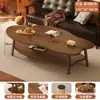 Mesa de Centro Pequeña para Sala de Estar, Mesa Pequeña Sencilla para Apartamentos Pequeños, Mesa Lateral para Sofá, Estilo Lujo Ligero para Casas de Alquiler, Mesa de Té para Balcón