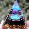 Nuevo Cristal Natural Transfronterizo Piedra Triturada Resina Pirámide Adorno para el Hogar Artesanía Adorno para el Hogar Chakra