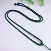 Cordón para Collar de Cera de Abeja Dorada con Colgante de Cristal Yu Pei Rojo y Negro, Tejido a Mano, Cuerda Sencilla de Piña de 2.5 mm para Hombres y Mujeres