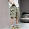 Pantalones cortos de trabajo para hombre, nuevo modelo verano 2026, marca de moda estilo americano, transpirables, finos, pantalones deportivos casuales, de corte holgado, hasta la rodilla