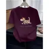 Camiseta de Algodón Puro con Cuello Redondo y Mangas Cortas para Mujer, Camiseta Básica de Moda y Elegante para Primavera y Verano 2026, Top Básico para el Trabajo