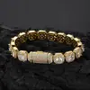 Joias Transfronteiriças Europeias e Americanas Pulseira de Zircônia Coração 10mm Doce de Rocha Marca da Moda Estilosa Hip-Hop Totalmente Diamantada Acessórios para Pulseira Masculina