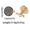 Lote de gemelos de camisa francesa para hombre de comercio exterior de metal con patrón retro redondo de alta calidad en stock europeo y americano transfronterizo
