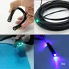 Fibra guia de luz com revestimento preto, guia de luz de lanterna traseira suave ultrabrilhante, fibra de ponto final MMA, tubo guia de luz de cabo de fibra óptica para exterior