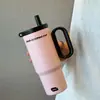 Taza isotérmica de acero inoxidable 316 muy elegante y atractiva, taza de hielo gigante con gran capacidad y asa, adecuada para uso en automóvil