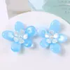 36mm Flores Degradadas Flores de Perla Flores 3D Pinzas para el Cabello DIY Accesorios para el Cabello Adornos para el Cabello Materiales Decorativos Agujeros