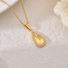 Explosões Transfronteiriças Colar Feminino de Aço Titânio Banhado a Ouro 18k com Retenção de Cor em Forma de Gota Joias Acessórios de Colar Casuais que Combinam com Tudo Mulheres
