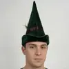 Sombrero de Jefe Indio Tocado de Plumas Festival Irlandés Verde Sombrero de Capitán para Adultos Sombrero Angulado Tocado