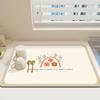 Alfombrilla absorbente de cocina con dibujos animados, antideslizante, para secar cuencos de diatomeas, aislante térmico y antiescaldaduras.
