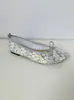 Zapatos Planos de Malla Floral con Punta Redonda ZA para Mujer, Diseño de Moño Poco Profundo, Tallas Grandes 35-43, Zapatos Mary Jane de Moda para Mujer