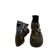 Mocasines Estilo Británico Mujer Otoño Nuevo Plataforma Tacón Grueso Moda Retro Mary Janes Pequeños Zapatos de Piel
