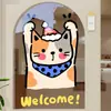 Adhesivos lindos de gatitos para puertas de vidrio, calcomanías creativas de bienvenida, hoja completa para decoración de tiendas de mascotas, refugios de gatos y tiendas de ropa