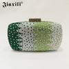 JXL Bolso de Cristal Cashili Diamante Gradiente Pedrería Clutch de Noche Bolso de Hombro con Cadena Bolso de Noche con Cadena Bolso para Mujer