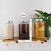 Garrafa de chá de leite transparente descartável em forma de U garrafa PET gorda embalagem para viagem Fábrica de garrafas de suco de plástico criativas vermelhas líquidas
