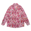 Camisas Florales de Manga Larga para Primavera y Otoño Hombres y Mujeres Guapos Sueltas Juventud Pareja Estilo Retro de Hong Kong Camisas para Actuación en Escenario