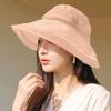 Novo Chapéu de Pescador Mulheres Verão Fino Respirável Proteção Solar Chapéu de Sol Mulheres Casual Commuter Basin Hat Proteção UV Grande Brim