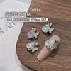 Joyería de Arte de Uñas de Diamante Zircon Pile Huevo de Paloma Blanco Transparente Perla con Incrustaciones a Mano Mariposa Flash Arte de Uñas Bola de Diamante Producto Terminado