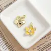 Aleación Gota de Aceite Flor Fresca Hoja de Ginkgo Ins Pequeña Fragancia Collar Pendientes Pulsera Colgante de Joyería DIY