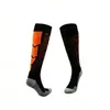 Meias Masculinas de Cano Alto Personalizadas com Fundo de Toalha Espesso, Pontos de Borracha Antiderrapantes, Meias Esportivas, Meias de Basquete de Comprimento Médio, Meias de Compressão para Futebol