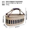 Cesta Tecida à Mão de Algas Marinhas Vietnamitas Elementos Africanos Estilo Ins Decoração Cesta Portátil para Compras Piquenique Cesta de Armazenamento para Mesa