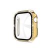 Adequado para Capa Apple Watch, Capa Protetora Apple Watch 9, Capa para Relógio em PC com Película Integrada, Capa Protetora de Cobertura Total Cravejada de Diamantes