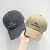 Gorra de Béisbol Bordada de Cabeza Grande Estilo Nuevo para Mujer Otoño e Invierno Estilo Coreano Sombrero de Sombra Versátil Muestra la Cara Gorra Pequeña para Hombre