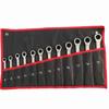 Bolsa de Colgar de Lona para Llave de Carraca 12 Piezas Ajustable Doble Propósito Cabeza Giratoria de 72 Dientes Herramienta de Reparación Automotriz Tipo Carraca
