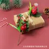 Navidad Simulación Ramas de Pino con Frutos Copos de Nieve Agujas de Pino Ramas de Frutos Rojos Bayas Adorno Navideño Inserciones Ramo de Agujas de Pino Navideño
