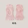 Calcetines de Yoga con Puntos Antideslizantes para Fitness, a Prueba de Fugas, con Bucles para los Dedos, Calcetines Antideslizantes de Cinco Dedos para Mujer, Algodón, Bajos, Transpirables, Calcetines Específicos para Pilates